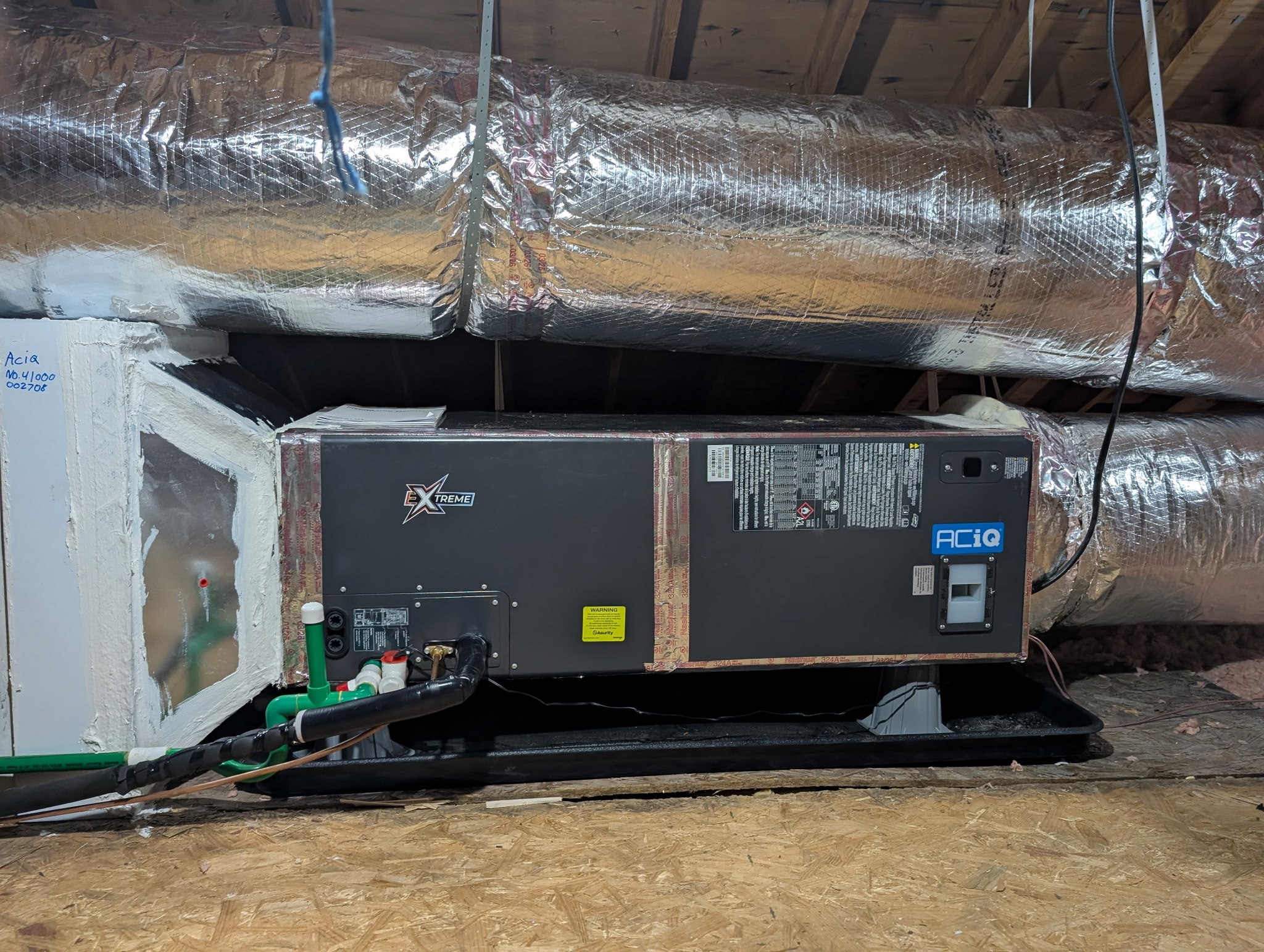 ACiQ Extreme attic air handler installed by J & L Heating & Cooling in Trenton, TN